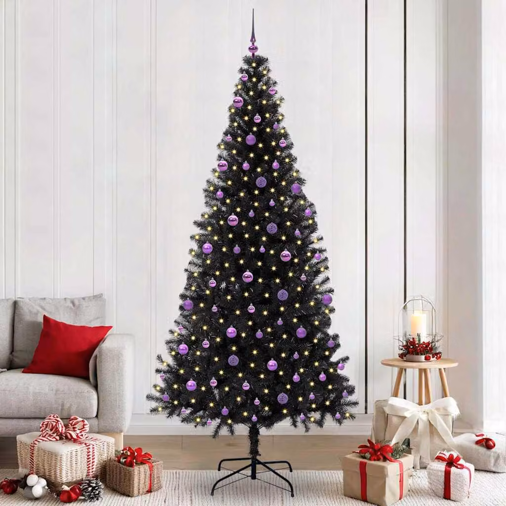 Maison Exclusive - Albero di Natale nero, 240 cm, in PVC