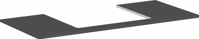 hansgrohe Xelu Q Console avec découpe au centre, 1180x550, pour vasque à poser 600x480mm, polie, 54111910, 54111910