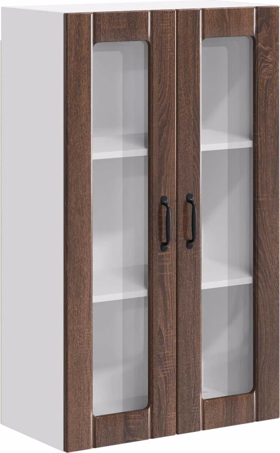Mobile in vetro da parete LUCCA Rovere Marrone 60 x 31 x 100 cm