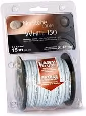 Cavo audio Norstone Classic W150 con jack da 3,5 mm, colore bianco, lunghezza 15 m