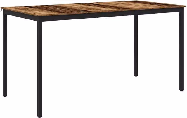 Tavolo Bar Moderno Rettangolare in Legno e Metallo Marrone – 1