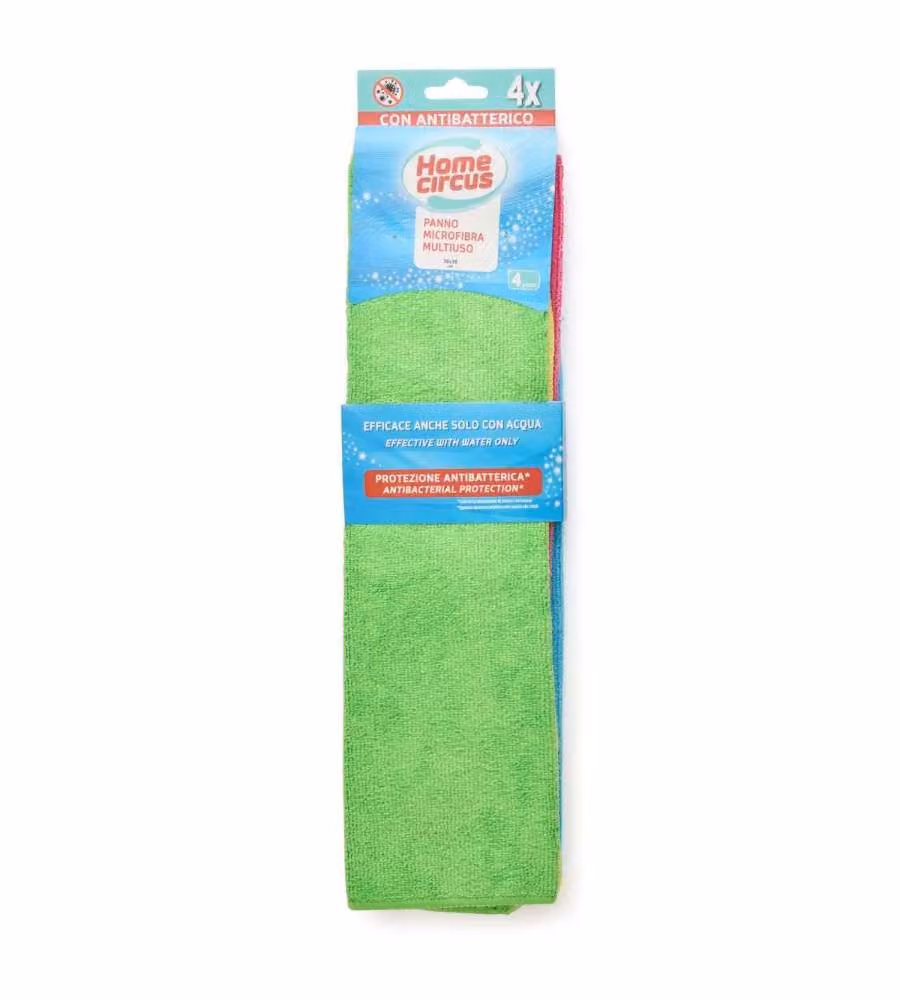 Panno Microfibra Antibatteri 4pz