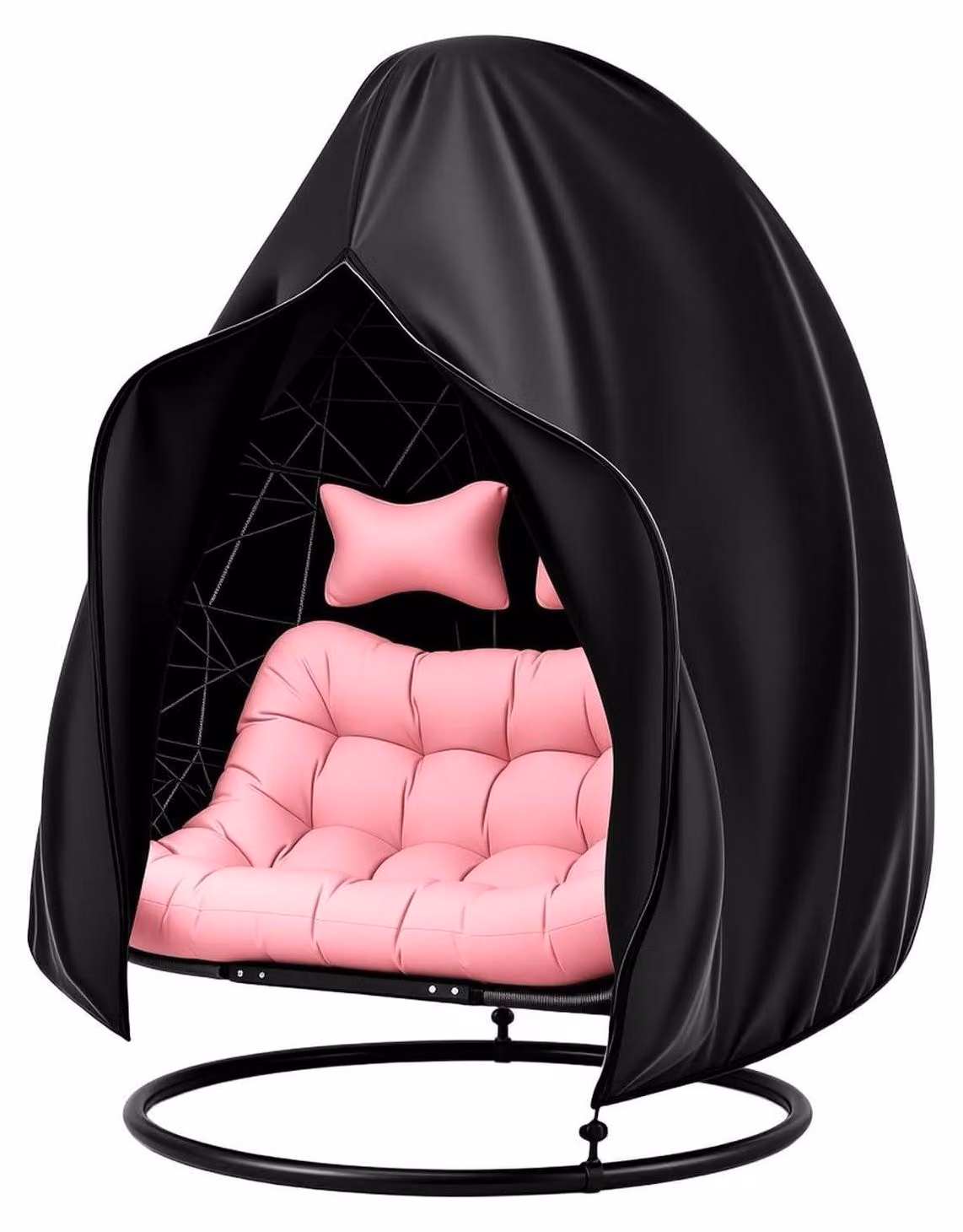 Copertura per sedia a dondolo da esterno, realizzata in tessuto Oxford 420D, dimensioni 231x200 cm, impermeabile, antivento, con coulisse