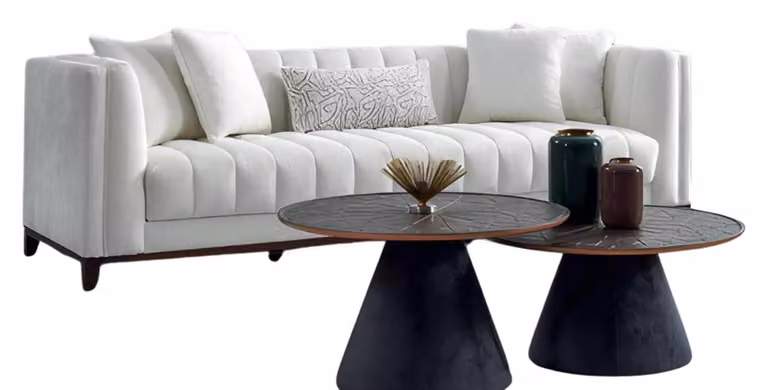 Sofa Luxuriöses weißes Dreisitzer-Sofa Stilvolle Wohnzimmermöbel