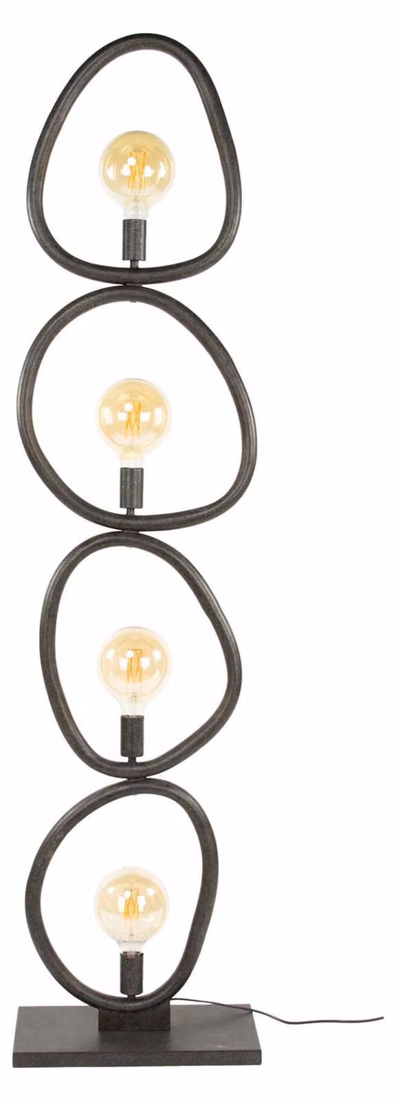 Lampada da terra FURNLUX Pebble Black 40 cm / Colore principale: nero / Dimensioni: 40 x 165 x 20 cm