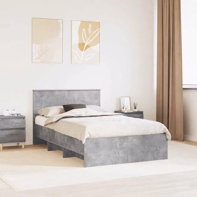 Struttura del letto Grigio Cemento 120 x 200 cm 3408875