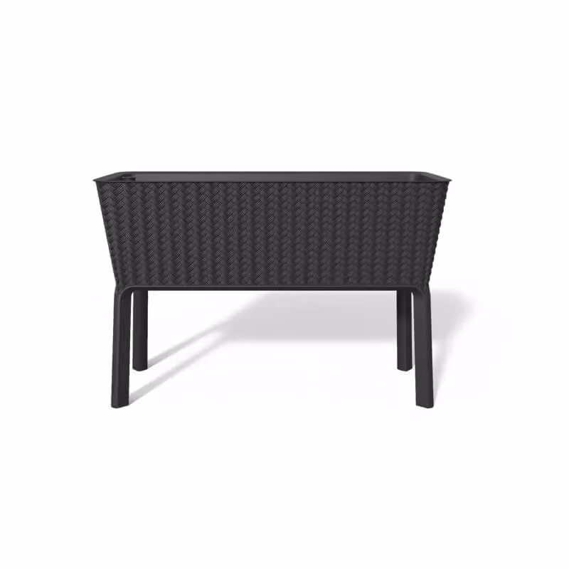 Letto rialzato Keter per orto ornamentale o orto di verdure, Grigio Antracite, L: 120 cm, P: 115 cm, H: 50 cm – 2