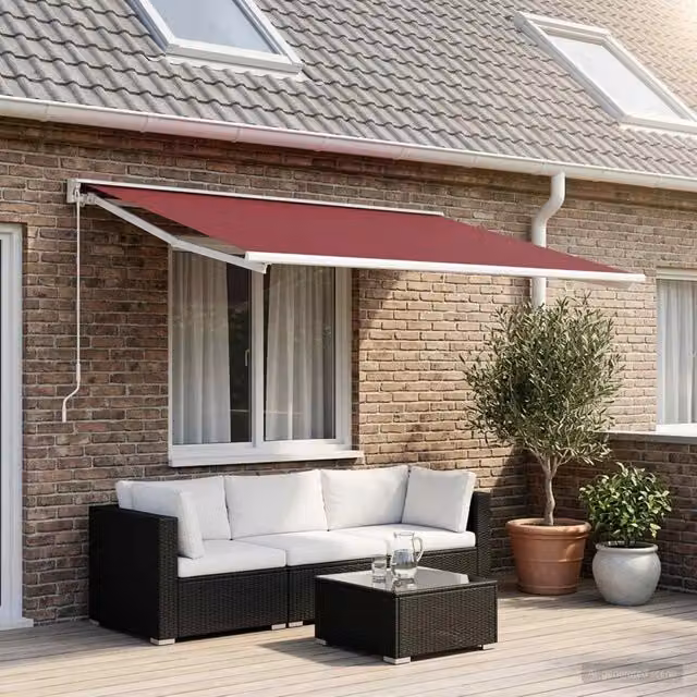 Telo di ricambio per tenda da sole vidaXL in poliestere, Rosso, L: 600 cm, P: 350 cm
