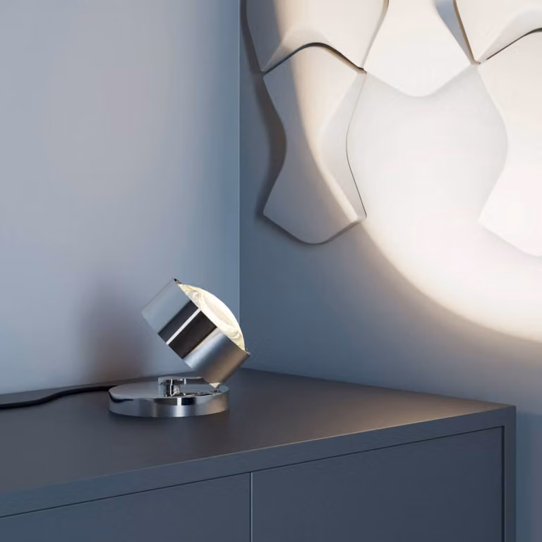 Top Light Faretto da tavolo Puk Maxx Spot, cromato, Cromo / Argento, Soggiorno / Sala da pranzo, Metallo, Moderno, Faretto
