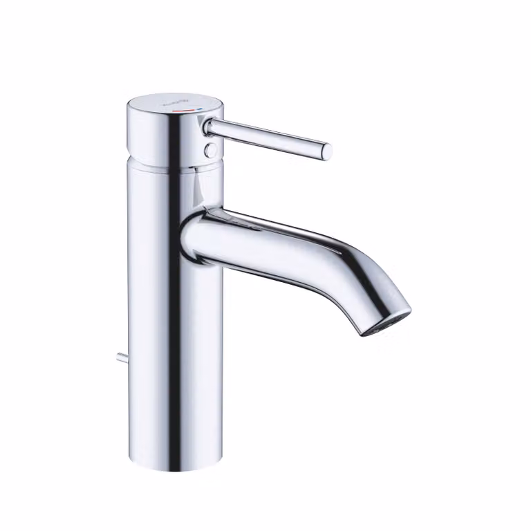 KLUDI BOZZ Mitigeur monocommandé pour lavabo, hauteur d'écoulement 100mm, EcoPlus, 382930576WR4, 382930576WR4