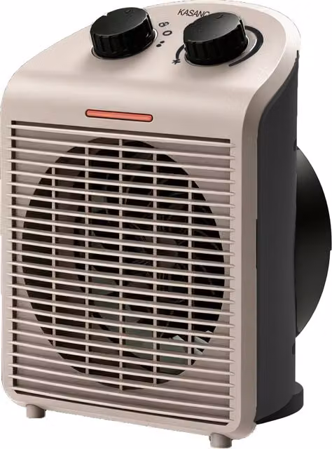 Termoventilatore portatile 2000 W beige nero