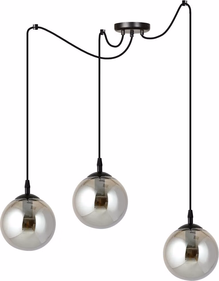 Lampadario Emibig 3xE14 40W GIGI 3 NERO GRAFITE 937/3