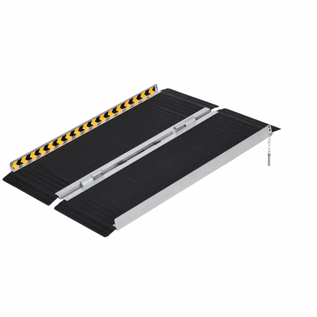 Rampa per carrozzina pieghevole zephmum in alluminio nero L: 91 cm, P: 73,6 cm – 2