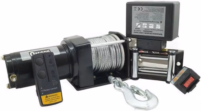 Trade Ox Montacarichi Paranco Verricello Elettrico 12v 3500lbs con Telecomando Nero