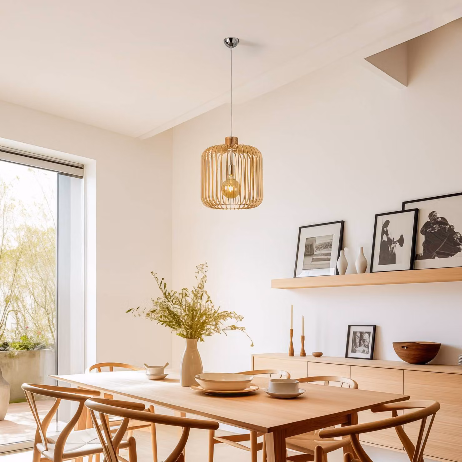 Lampada a sospensione Paz Argon, dimmerabile, Cromo / Argento, Soggiorno / Sala da pranzo, Metallo, Scandinavo, Lampada a sospensione