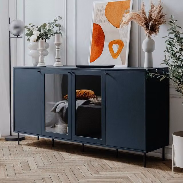 Credenza blue navy 4 ante Caracas51A 180X40X90H