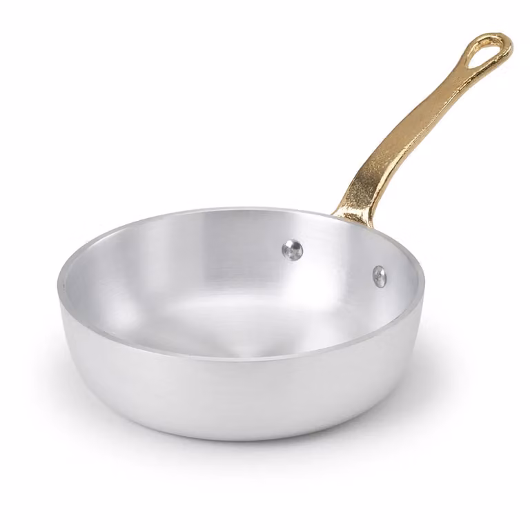 Padellino 1932 in alluminio con un manico in ottone, diam. 16cm