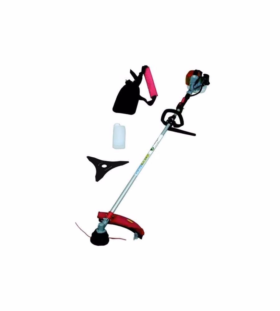 Decespugliatore a scoppio Excel DP26 2 tempi 25,4 cc 0,70 kW rosso con disco a 3 denti 255 mm e testina a filo automatica antivibrante