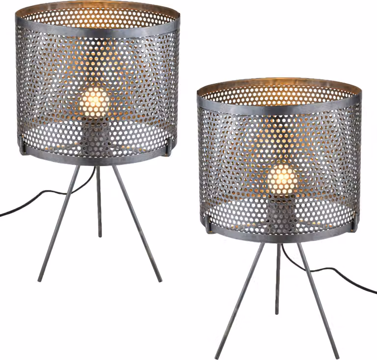 set di 2 lampade da tavolo decorative retrò Lampada da comodino Permius