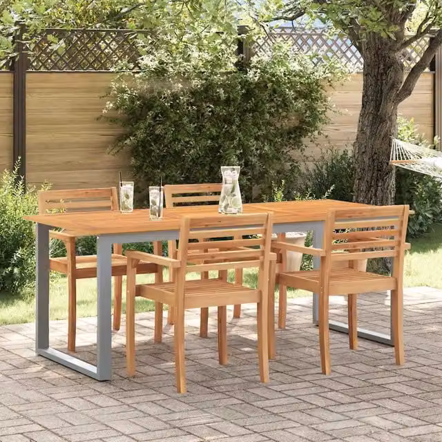 Tavolo da Giardino Grigio 160 x 80 x 75 cm 4010595