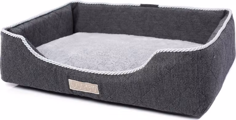 DOTTY Posto letto per cani Divano per cani Letto per gatti Accogliente letto per animali domestici Letto in peluche per cani di piccola e media taglia, grigio, taglia M (65 cm x 50 cm)