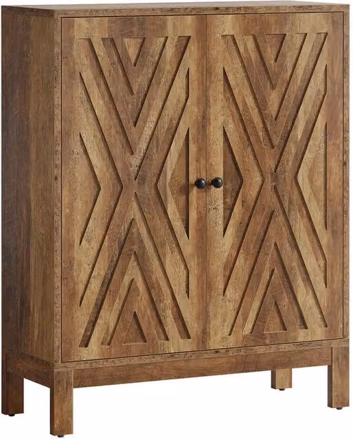 Scarpiera in stile industrial con 5 ripiani regolabili in MDF e metallo, colore marrone, L: 101 cm, P: 48 cm, H: 22.5 cm