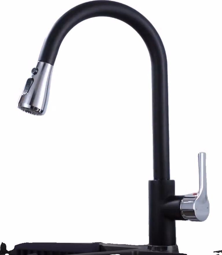 Rubinetto da cucina, Tipo di spruzzo estraibile, Acciaio inox resistente, CF04043KC