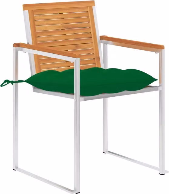 Sedie da Giardino 2 pz con Cuscini in Legno Acacia e Acciaio 3061508