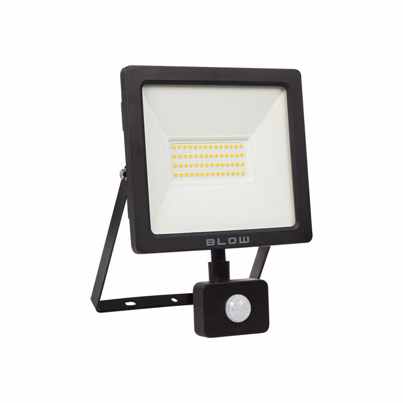 Faretto LED 50W+PIR 4000K nero BLOW IP65