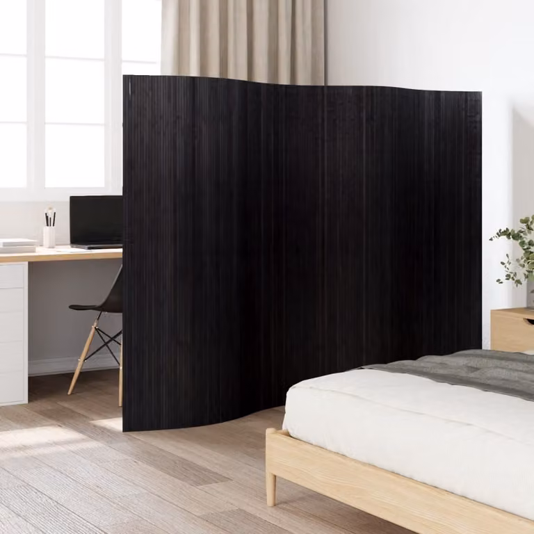 Divisorio Ambienti vidaXL in Bambù Nero, Larghezza: 250 cm, Altezza: 165 cm