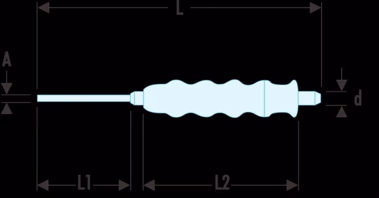 Facom Koerner mit Handgriff Spitze 2,5 mm