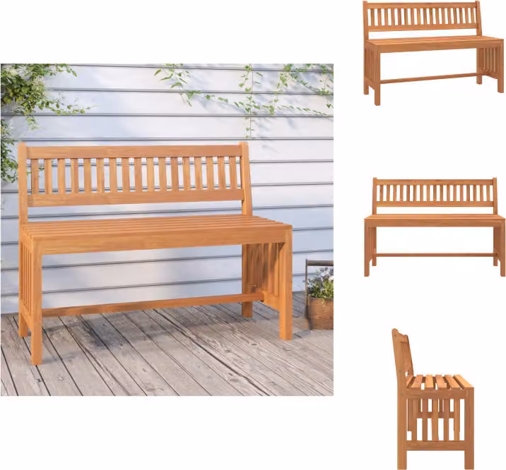 vidaXL Panca da giardino 110 cm in legno massiccio di eucalipto - Panche da giardino