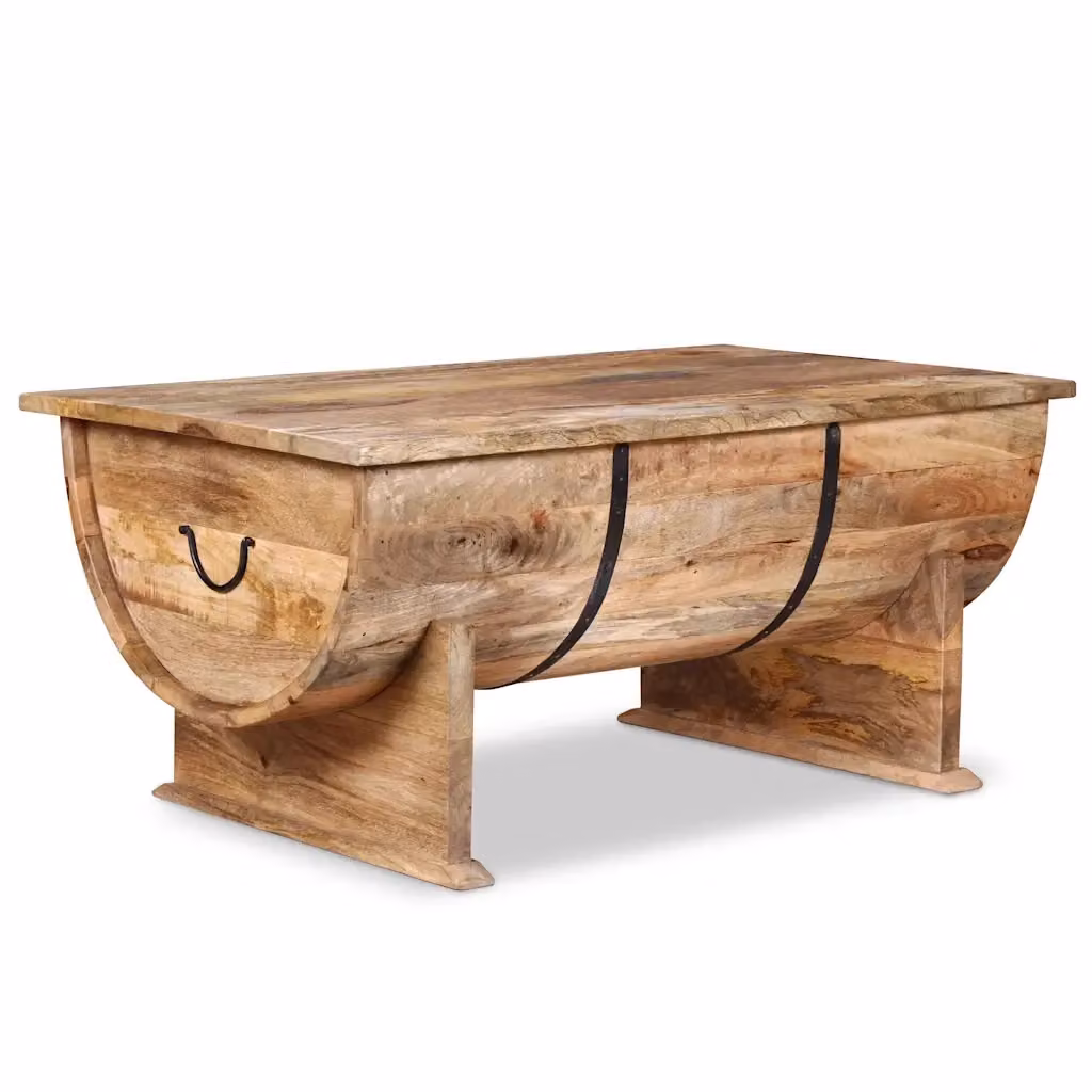 Tavolino da salotto retro in legno di mango marrone vidaXL L: 88 cm, P: 50 cm, H: 40 cm – 2