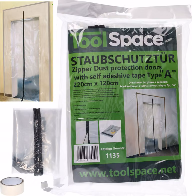 Porta antipolvere con serratura 220x120 cm TIPO A