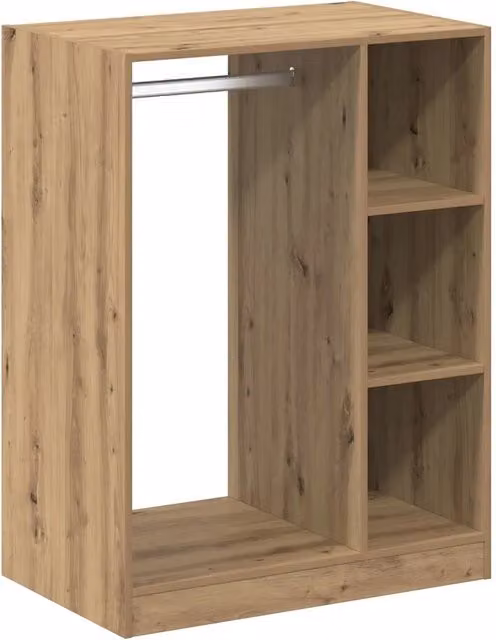 Armadio moderno rettangolare grande spazio di archiviazione 77 x 48 x 102 cm in legno ingegnerizzato rovere artigianale 02_0052519