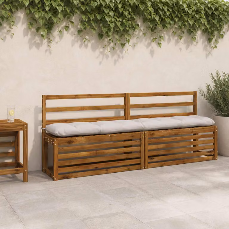 vidaXL Cuscini per Panchina VIANEN 2 pz 100% Poliestere Bianco