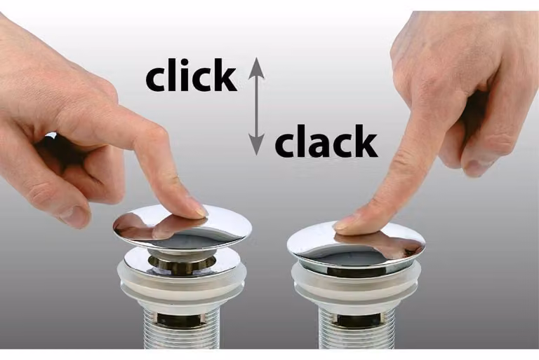Accessori Bruckner - Set di scarico e troppopieno ClickClack, lunghezza 900 mm, cromo 164.390.1