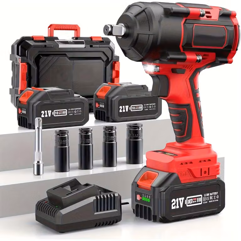 Avvitatore a percussione - Chiave a impulsi - Avvitatore a batteria - Avvitatore elettrico - Coppia di 1000 Nm