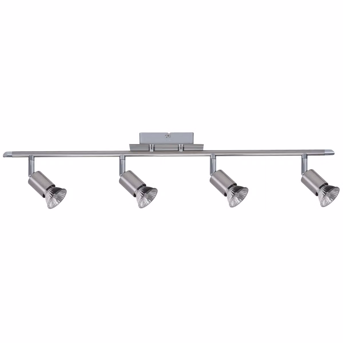 Paulmann Faretti a soffitto Georgia, 4 luci da 50W, attacco GU10, finitura in ferro spazzolato, 230V, metallo