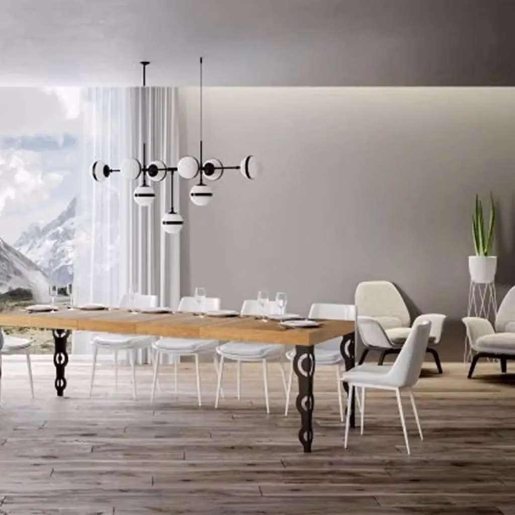 Tavolo allungabile Itamoby Karamay Premium in rovere con gambe antracite, L: 180-284 cm, P: 90 cm – 2