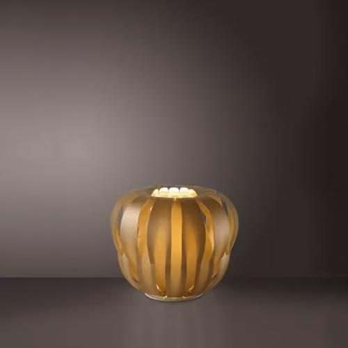 Lampada Ricaricabile Da Tavolo Polilux ® New Gold 1 Luce Led D29Cm