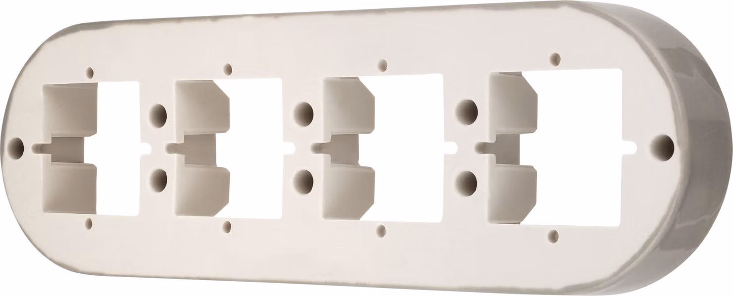 Cornice retrò in porcellana da esterno a 4 poli I PR1 grigio beige