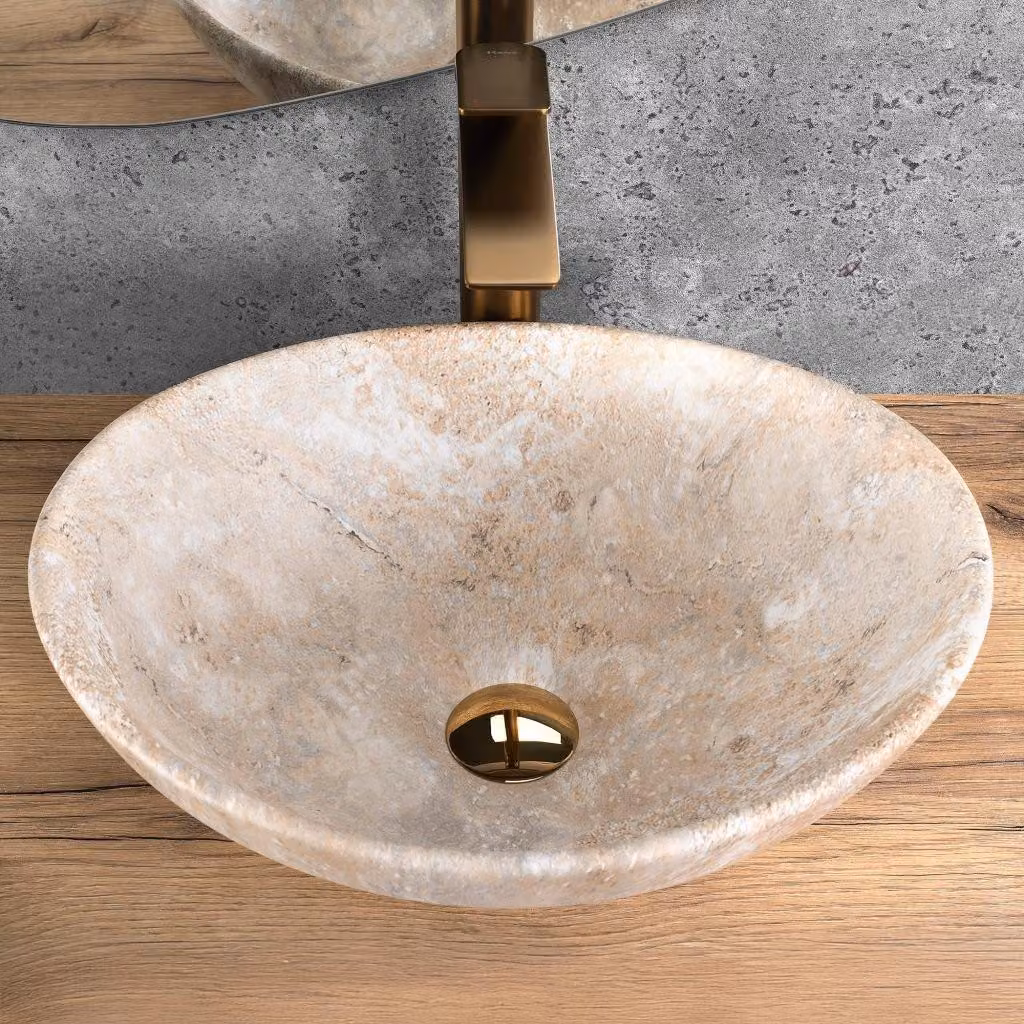 Lavabo da appoggio in Vetroceramica, lavabo da bagno, lavabo, lavabo per le mani, beige
