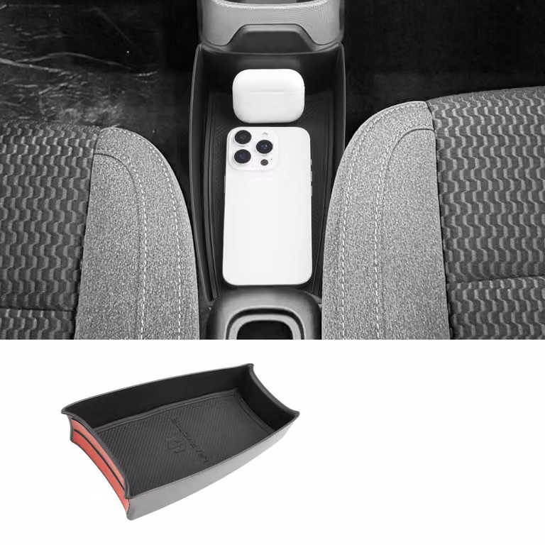 Contenitore portaoggetti per la console centrale, compatibile con Leapmotor T03, modelli 2024 e 2025, realizzato in ABS, colore nero