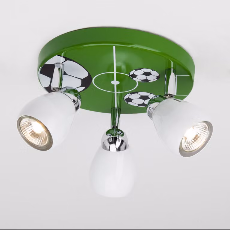 Lampada da soffitto a LED Soccer, Ø 31 cm, 3 lampadine LED GU10 da 3 W incluse, 3 x 300 lumen