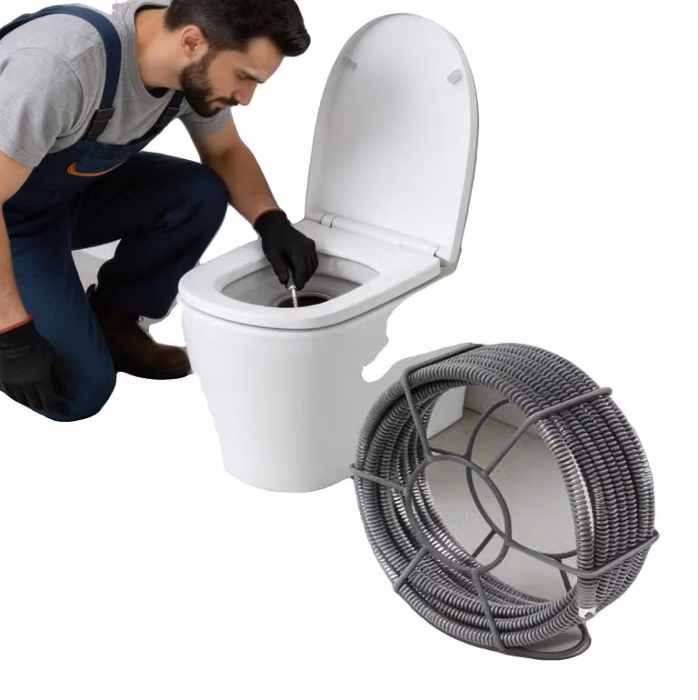Spirale per la pulizia delle tubature, in acciaio al manganese, lunghezza 10 metri, diametro compatibile da 50 a 120 mm, diametro della spirale: 16 mm, peso lordo: 7,9 kg