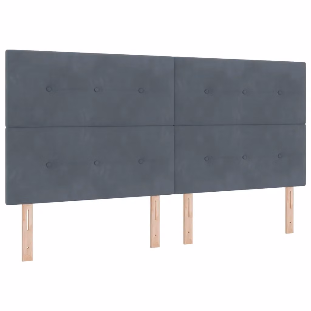 Letto moderno vidaXL in velluto grigio con illuminazione LED sottostante L/P: 200 x 200 cm – 2