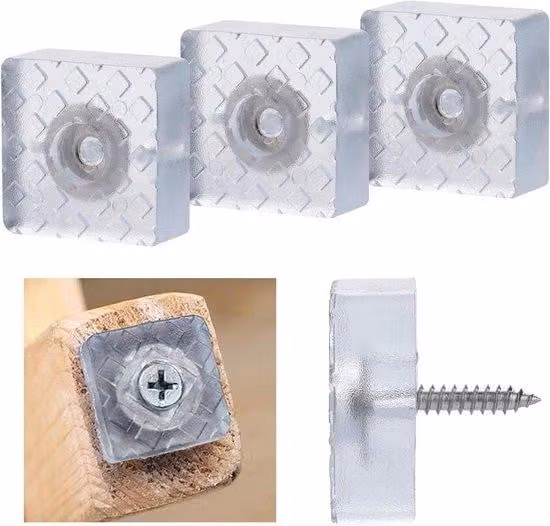 Kit di rialzo per sedie con viti e piedini in gomma antigraffio