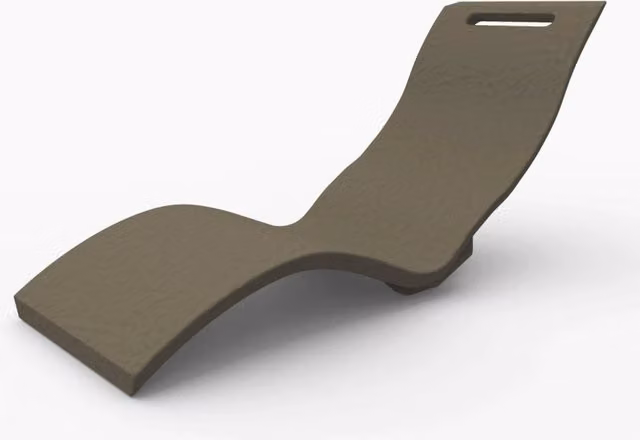 Lettino Chaise Longue da Esterno Giardino Seduta a Terra Arkema Serendipity Dove Grey