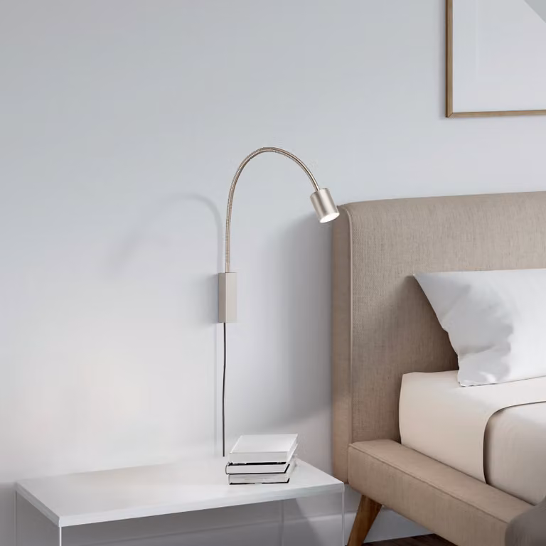 FISCHER & HONSEL Applique da parete a LED Justi, Alluminio / Grigio / Zincato, Soggiorno / Sala da pranzo, Metallo, Moderno, Applique a LED